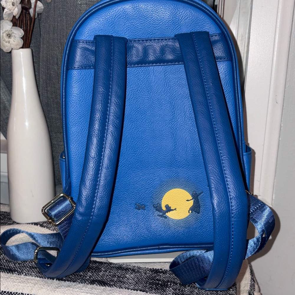 Disney Loungefly Blue Tinkerbell Backpack - Picture 2 of 11